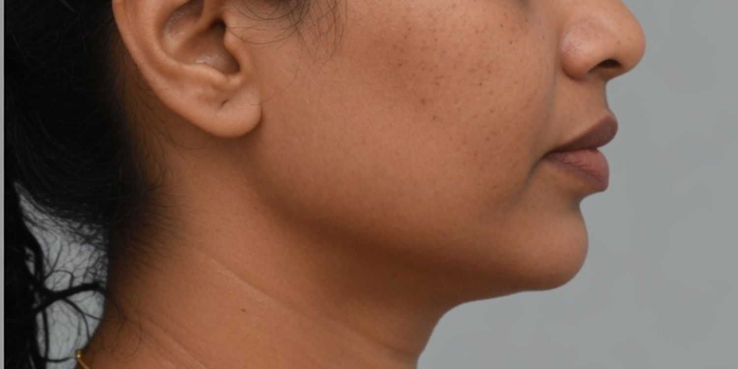 After TMJ Treatment Jaw Alignment in Nallakunta Hyderabad - Female Side Profile Result